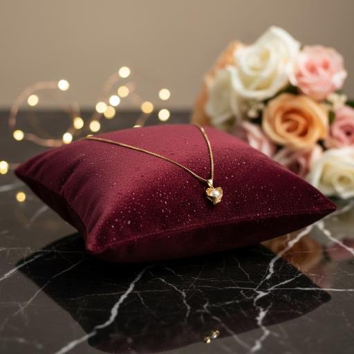 Reversible Heart Pendant Chain - Gold